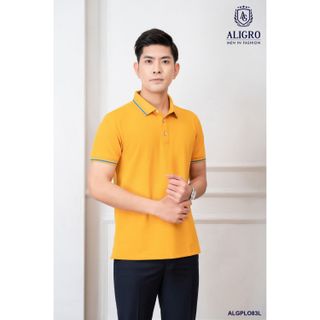 ÁO POLO NGẮN TAY COTTON PRIMA MÀU VÀNG ALGPLO83 - ALIGRO