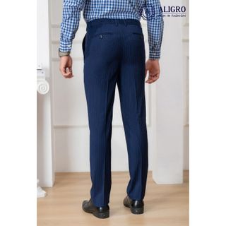 QUẦN ÂU NAVY KẺ XANH ALGO1053 - ALIGRO
