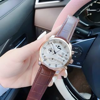ĐỒNG HỒ NAM DA TRUNG CẤP TA.G HE.UER DÂY DA MẶT TRÒN TO SIZE 47mm 4
