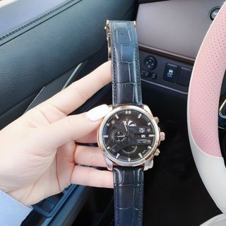ĐỒNG HỒ NAM DA TRUNG CẤP TA.G HE.UER DÂY DA MẶT TRÒN TO SIZE 47mm 4