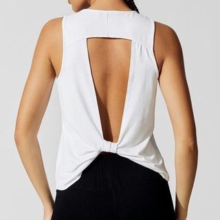 Tank nữ phối hở lưng Size M L, áo thể thao nữ