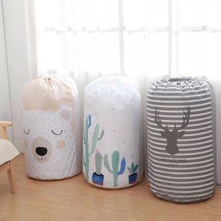 Túi Đựng Quần Áo, Chăn Ga, Đồ Chơi, Chất Liệu Vải Chống Thấm Size Siêu To  Dây Rút Tiện Lợi- KiMi Decor