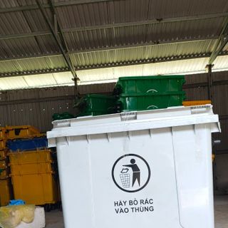 Xe đẩy rác bằng tay 660 lít nhựa HDPE