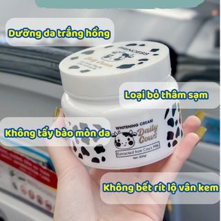 KEM BODY SỮA BÒ DƯỠNG THỂ LÀM MỀM MỊN DA . LOẠI BỎ THÂM SẠM , KHÔNG LỘ VÂN , KHÔNG BẾT RÍT