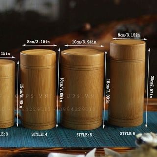 Bình trà size nhỏ bằng tre tự nhiên, giá bán buôn