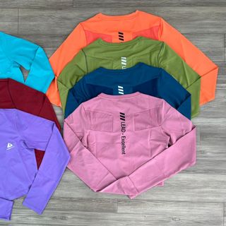 Croptop dài tay Size m l xl xxl Ri 2222 Tách nửa ri được, áo thể thao nữ