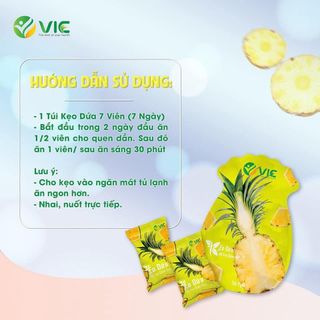 KẸO DỨA GIẢM CÂN GÓI 7 VIÊN 7 MÀU- VIC