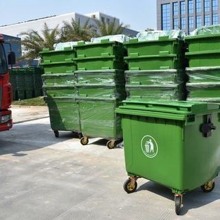 Xe gom rác 660 lít nhựa HDPE