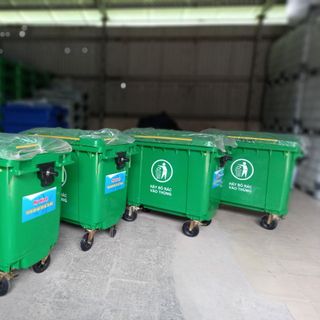 Xe gom rác 660 lít nhựa HDPE