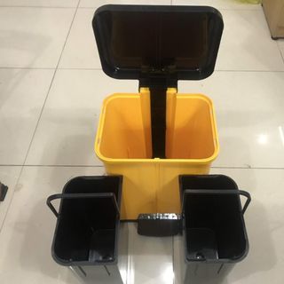 Thùng rác phân loại 2 ngăn, thùng rác 2 ngăn đạp chân 40 lít
