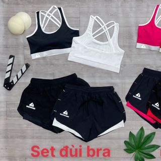 Set đùi bra 2 lớp Size m l xl xxl Ri 2222 Tách nửa ri được, set thể thao nữ