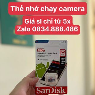 Thẻ nhớ Sandisk 64G chạy camera
