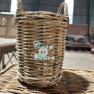 Giỏ mây cao cấp  đựng rác CaSa Mai Son