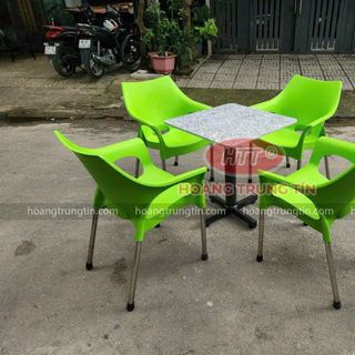 bàn ghế nhựa cafe giá rẻ ghế nhựa đúc chân inox ghế nhựa chính hãng