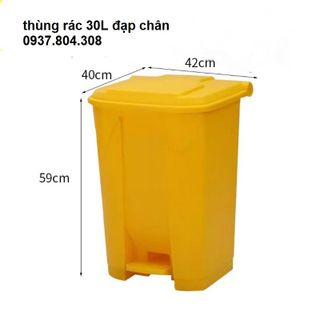 Thùng rác đạp chân 30l, thùng rác trong nhà