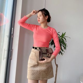 Áo thun gân tay dài body dáng chuẩn phong cách trẻ trung