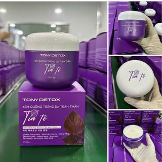 Kem Dưỡng Trắng Da Body Tía Tô Ngày Và Đêm Tony Detox (180g) Chính Hãng, Dưỡng Trắng, Giữ Ẩm, Ngừa Lão Hóa giá sỉ