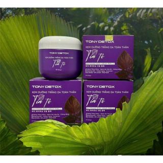 Kem Dưỡng Trắng Da Body Tía Tô Ngày Và Đêm Tony Detox (180g) Chính Hãng, Dưỡng Trắng, Giữ Ẩm, Ngừa Lão Hóa