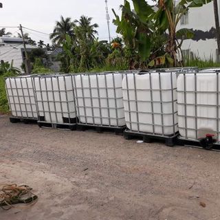 Thùng nhựa vuông 1000 lít đã qua sử dụng