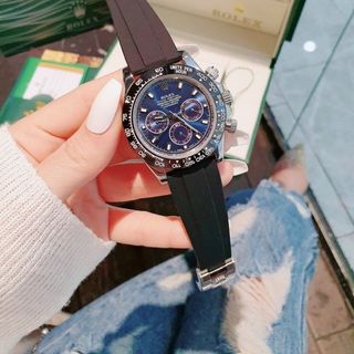 ĐỒNG HỒ NAM CAO CẤP RÔ LE MÁY CƠ DÂY CAO SU