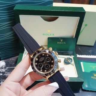 ĐỒNG HỒ NAM CAO CẤP RÔ LE MÁY CƠ DÂY CAO SU