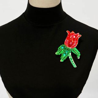 Ghim Cài Áo Hoa Hồng Thiết Kế Riêng Làm Thủ Công Đính Kết Bằng Tay Thời Trang Cao Cấp 9.5cm Dành Cho nam nữ