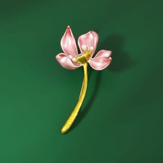 Ghim Cài Áo Hình Hoa sen hồng 5.7cm Thời Trang Dành Cho Nam Và Nữ