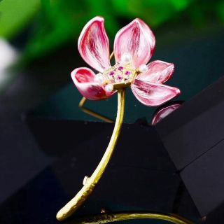 Ghim Cài Áo Hình Hoa sen hồng 5.7cm Thời Trang Dành Cho Nam Và Nữ giá sỉ