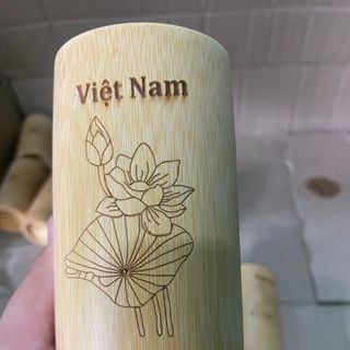 CỐC TRE UỐNG NƯỚC - LY TRE DECOR KHẮC HỌA TIẾT