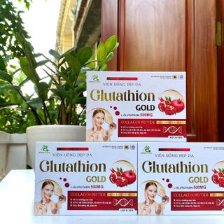 VIÊN UỐNG ĐẸP DA GLUTATHION GOLD GIÚP BỔ SUNG COLLAGEN, GIẢM NÁM DA, SẠM DA, CHỐNG LÃO HÓA HỘP 30 VIÊN- DƯỢC PHẨM AVIPHAR