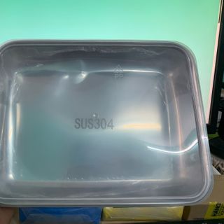 HỘP ĐỰNG THỨC ĂN BẰNG INOX 304 CÓ NẮP NHỰA, KHAY INOX 304, SIZE TO, SIZE ĐẠI - HỘP INOX CÓ NẮP GIÁ SỈ 15,200 ₫