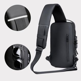 Túi Xe Máy Mới Nam Chống Trộm Túi Đeo Chéo Nam Đa Chức Năng Usb Túi đeo chéo