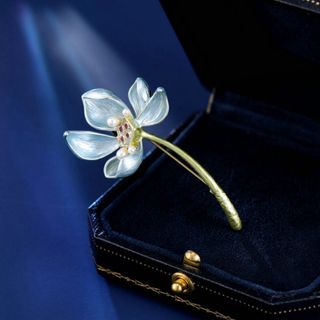 Ghim Cài Áo Hình Hoa Hồng sen xanh 5.7cm Thời Trang Dành Cho Nam Và Nữ giá sỉ