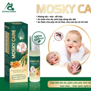 LĂN DỊU DA GIẢM SƯNG DO CÔN TRÙNG ĐỐT,MUỖI ĐỐT CHO BÉ MOSKY CARE 10ML-DƯỢC AVIPHAR