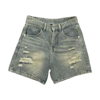 ￼Quần Short Jeans - QUẦN ĐÙI JEANS FORM ỐNG RỘNG UNISEX