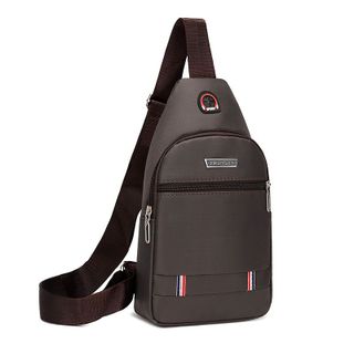 Túi đeo chéo nam không bám bụi có lỗ sạc , tai nghe Bag Kem