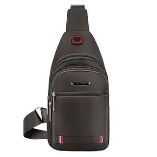 Túi đeo chéo nam không bám bụi có lỗ sạc , tai nghe Bag Kem