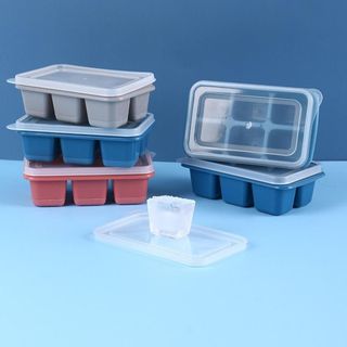 KHAY LÀM ĐÁ 6 Ô SILICON CÓ NẮP ĐẬY, CHỐNG MÙI, KHUÔN LÀM ĐÁ - LÀM THẠCH CAO CẤP - KHAY ĐÁ GIÁ SỈ 4,600 ₫
