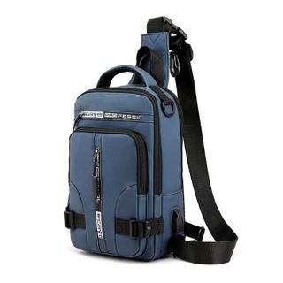 Túi Đeo Chéo Hộp Chữ Nhật CDC2 5 Ngăn tiện dụng , Polyester Cao Cấp Chống Nước Nam Bag Túi Bao Tử Kem