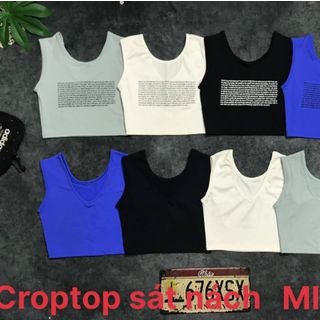 Croptop sát nách mlxl - 222, áo thể thao nữ