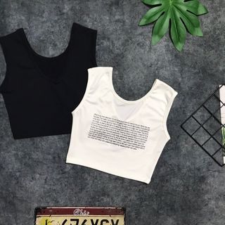 Croptop sát nách mlxl - 222, áo thể thao nữ