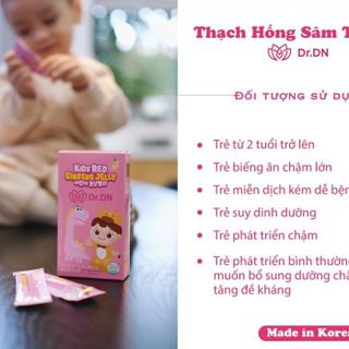 Tìm nhà phân phối Thạch Hồng Sâm Trẻ Em Dr.DN (Kids Red Ginseng Jelly )