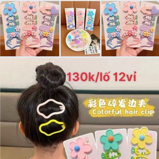 Kẹp vỉ 6 mới có nhiều màu kiểu như hình(lố 12vỉ)