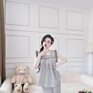 Đồ bộ lửng cánh tiên xốp đũi