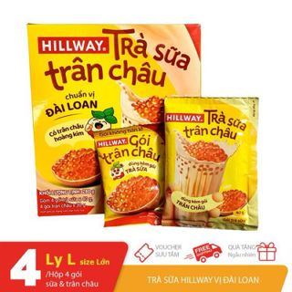 Trà sữa trân châu HILLWAY chuẩn vị Đài Loan có trân châu Hoàng kim 280g/hộp - CTB756