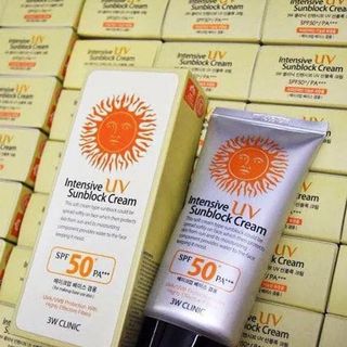 Kem Chống Nắng 3WClinicIntensive UV Sunblock Cream SPF 50++ PA+++70ml giá sỉ