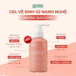 Gel Vệ Sinh X2 Nano Nghệ Phiên Bản Mới Bổ Sung Thành Phần Hữu Cơ