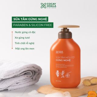 Sữa Tắm Gừng Nghệ Hữu Cơ Cỏ Cây Hoa Lá 500g