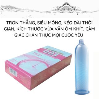 Bao cao su Goldentime 0.03 siêu mỏng chống tuột kéo dài thời gian hộp 12 bao