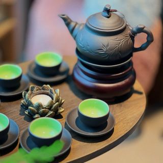 Bộ ấm trà tử sa gốm sứ Bát Tràng Duy Anh